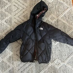 Reversible Black North Face puffer.